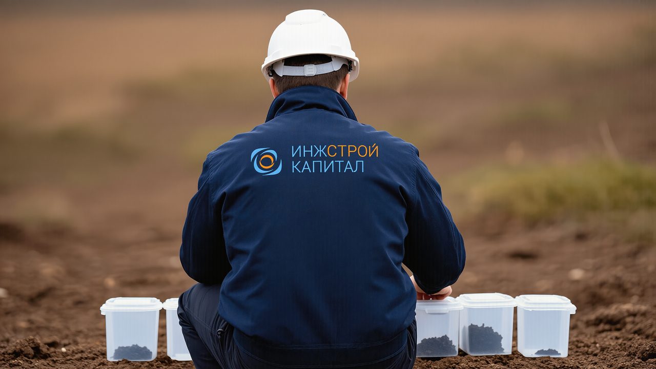 Отбор проб почвы в маркированную тару на участке